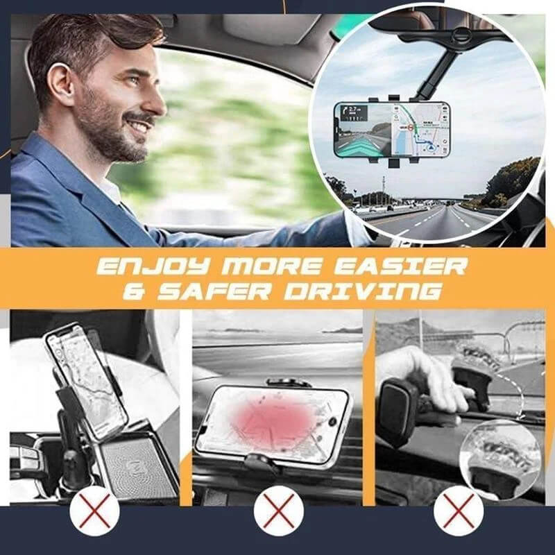 Rotatable & Retractable Car Phone Holder™